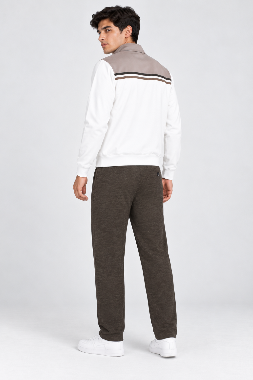 Men’s Regular Fit Knitted Lower – Olive Melange