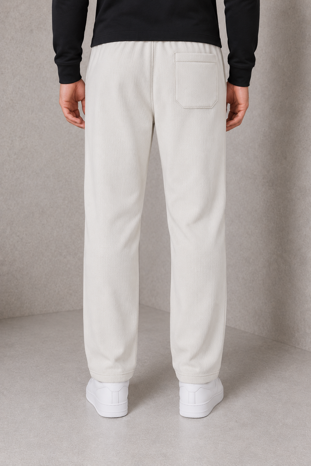 Men’s Arctic Wolf Seersucker Knitted Lower – Regular Fit Casual Track Pants