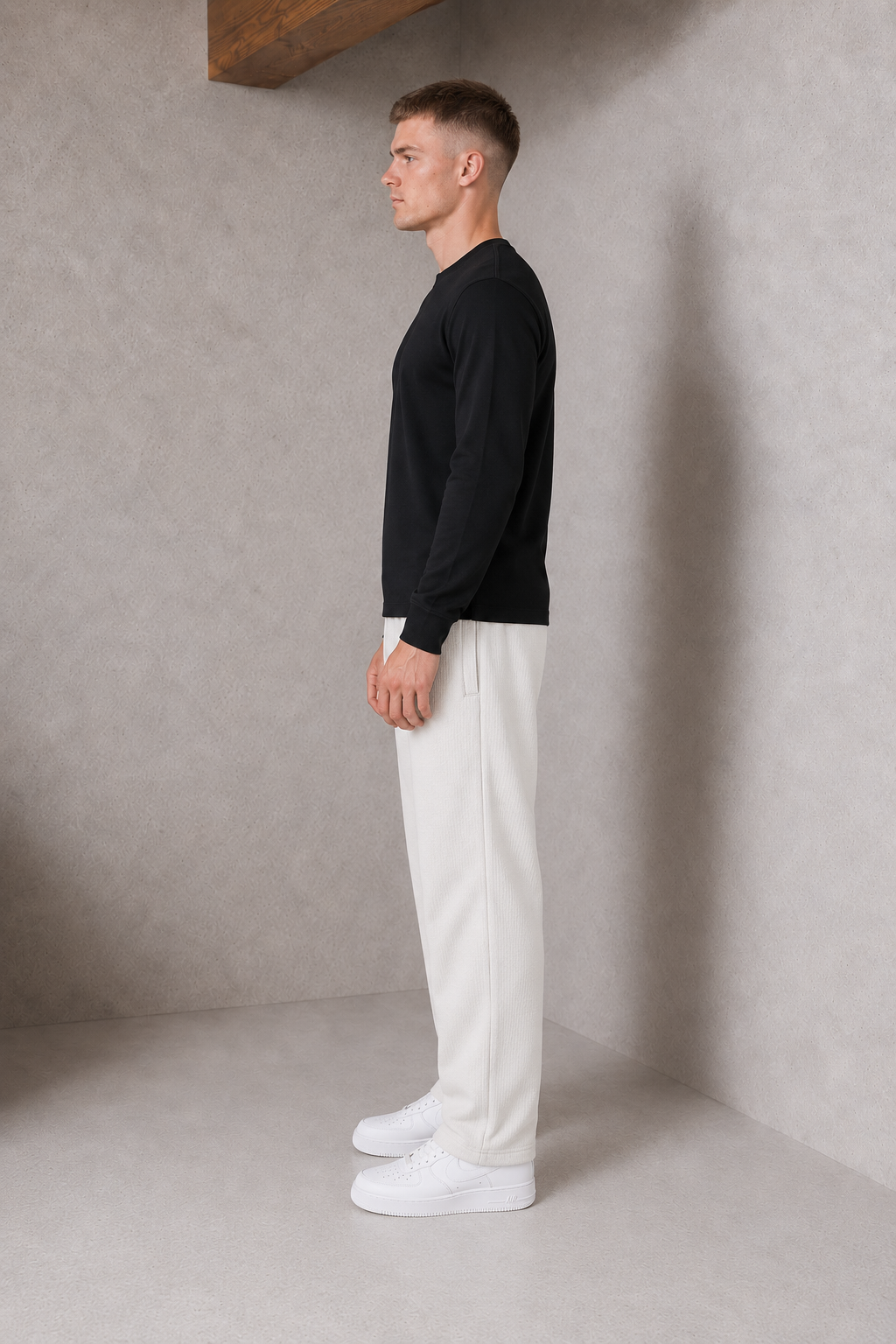 Men’s Arctic Wolf Seersucker Knitted Lower – Regular Fit Casual Track Pants
