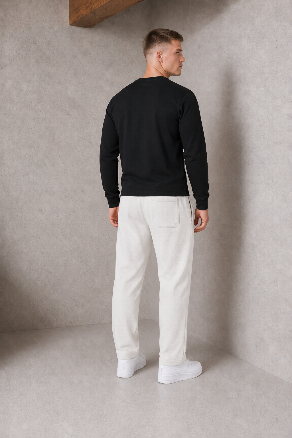 Men’s Arctic Wolf Seersucker Knitted Lower – Regular Fit Casual Track Pants