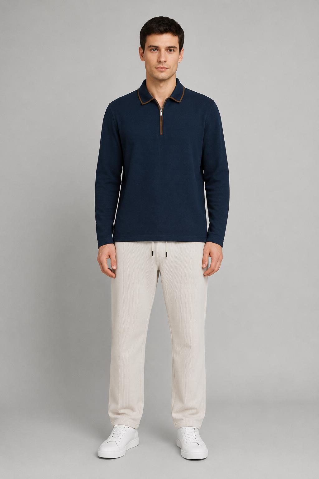 Men’s Sand Brushed Seer Sucker Winter Lower – Regular Fit Knitted