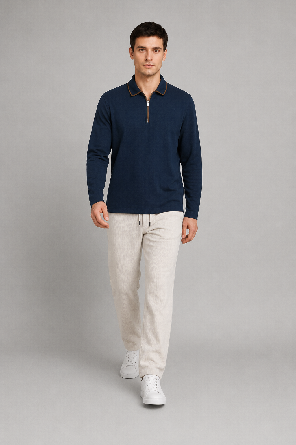 Men’s Sand Brushed Seer Sucker Winter Lower – Regular Fit Knitted