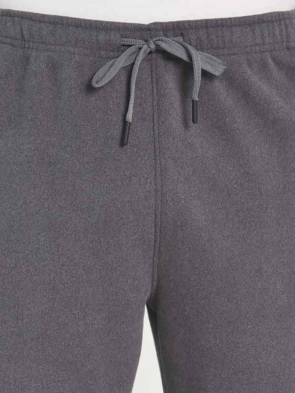 Octave Men Grey Solid Mid-Rise Cotton Joggers