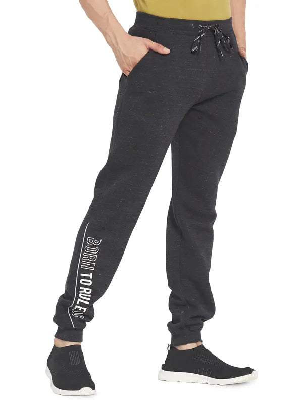 Octave Men Grey Solid Joggers