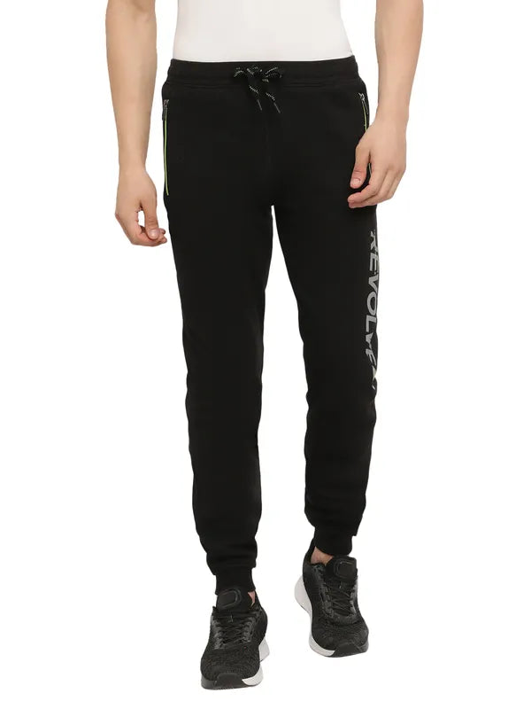 Octave Men Black Solid Joggers