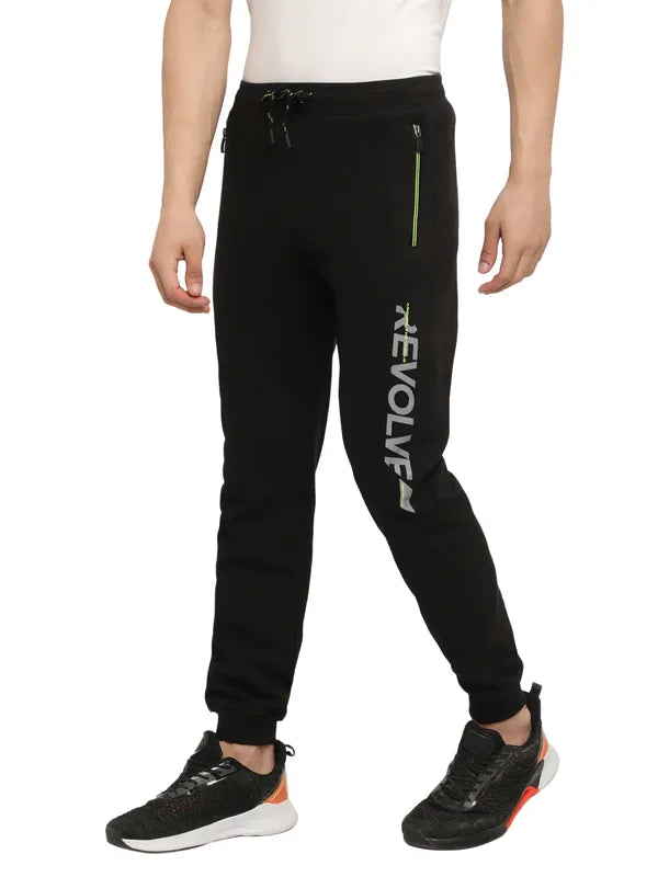 Octave Men Black Solid Joggers