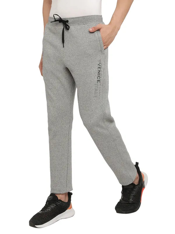 Octave Men Grey Solid Track Pants