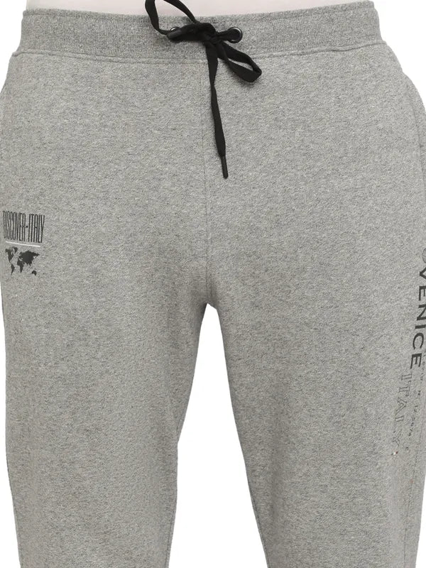 Octave Men Grey Solid Track Pants