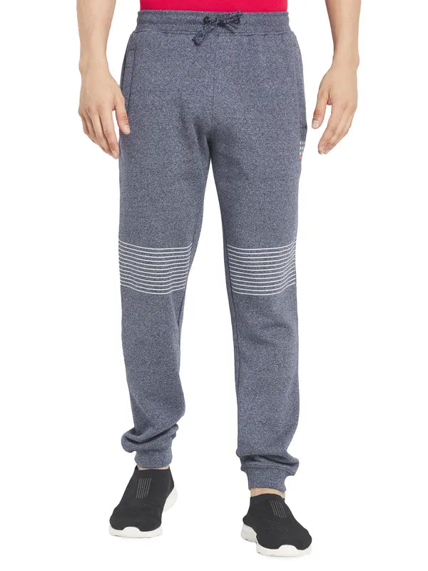 Octave Men Grey Solid Pure Cotton Track Pants