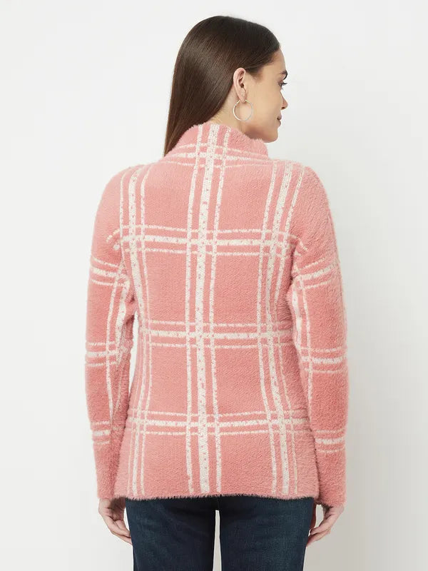 Women Raspberry Sweaters