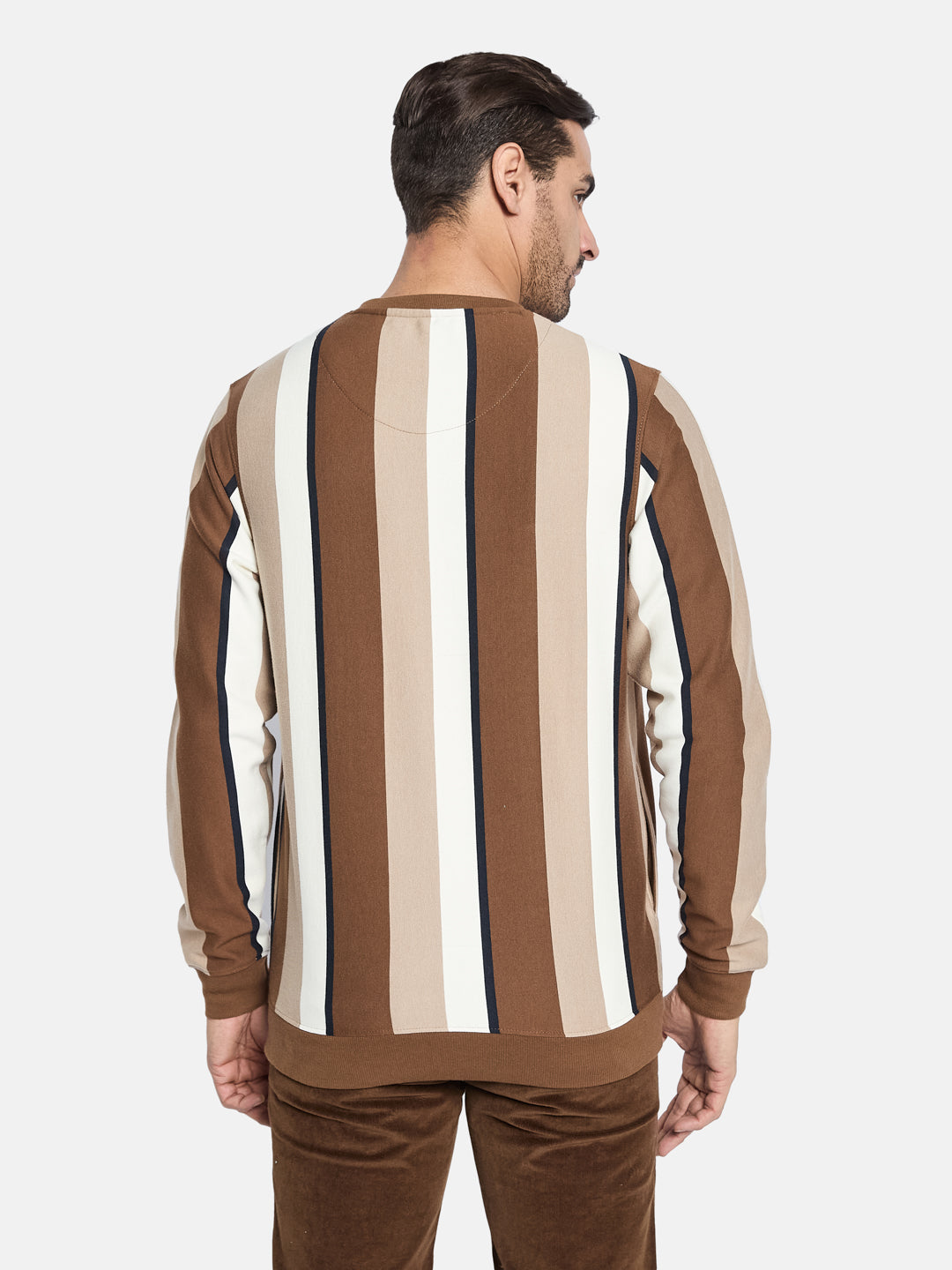 Octave Men Colourblocked Pullover Sweatshirt