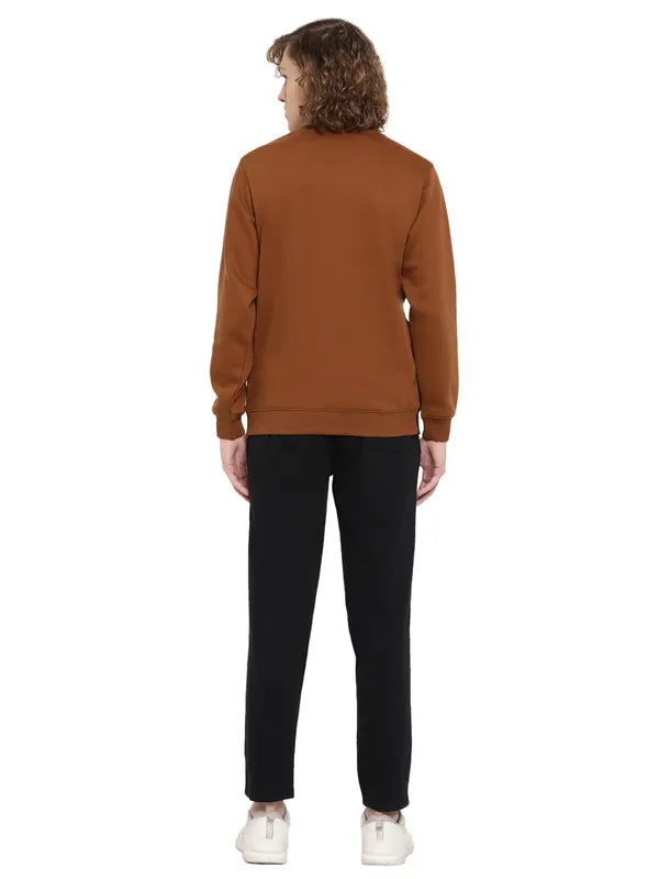 Octave Men Brown Black Colorblocked Tracksuits