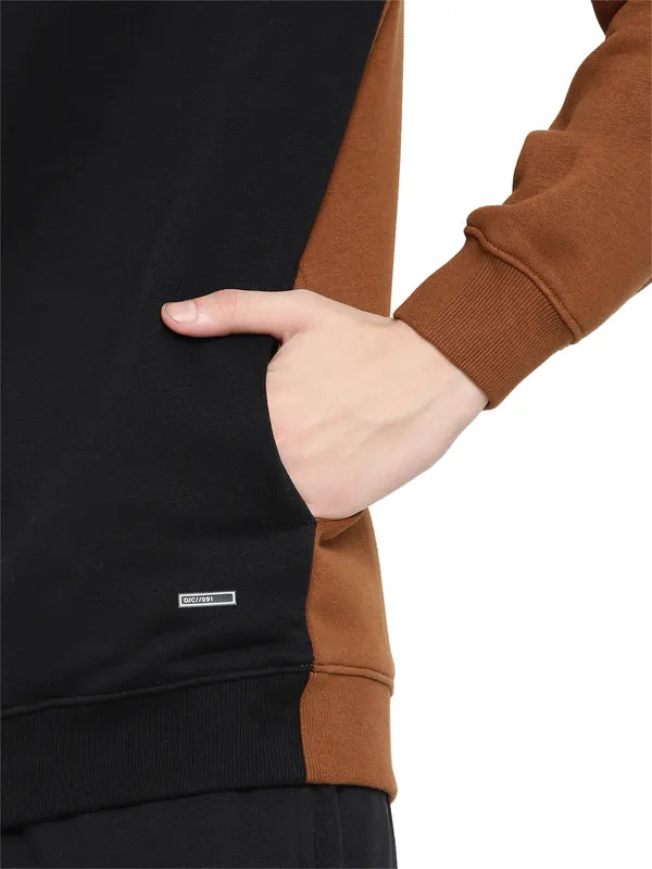 Octave Men Brown Black Colorblocked Tracksuits