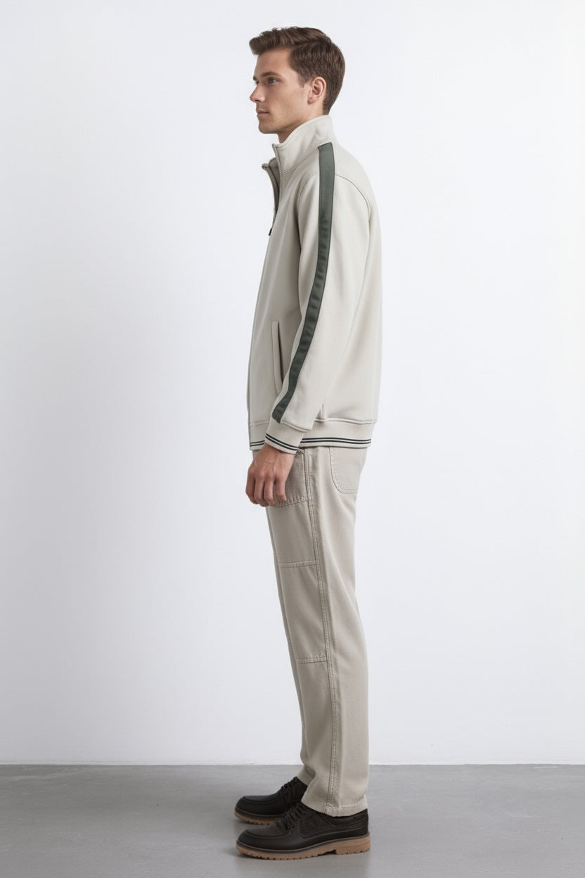 Octave Men Solid Mandrain Neck Sweatshirt