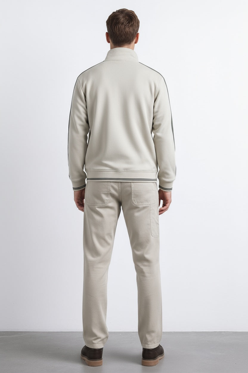 Octave Men Solid Mandrain Neck Sweatshirt