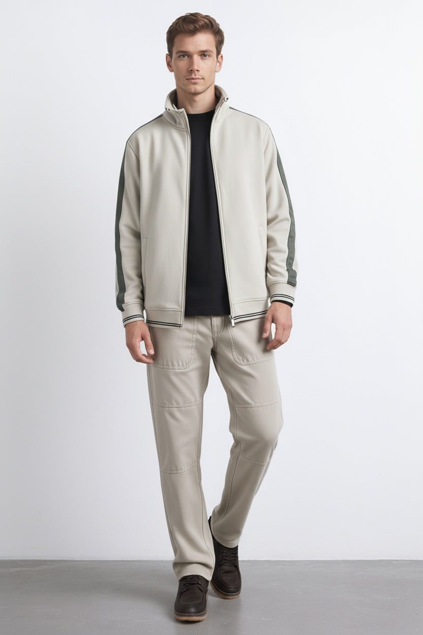 Octave Men Solid Mandrain Neck Sweatshirt