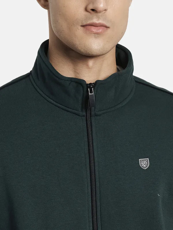 Men Mountain Green Solid Tracksuit