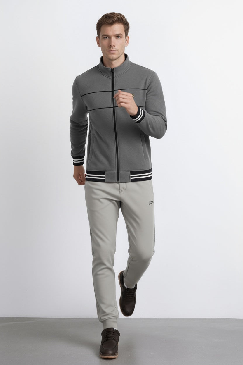 Octave Men Striped Sweatshirt