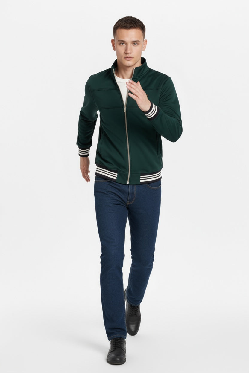 Octave Men Solid Mandrain Neck Sweatshirt