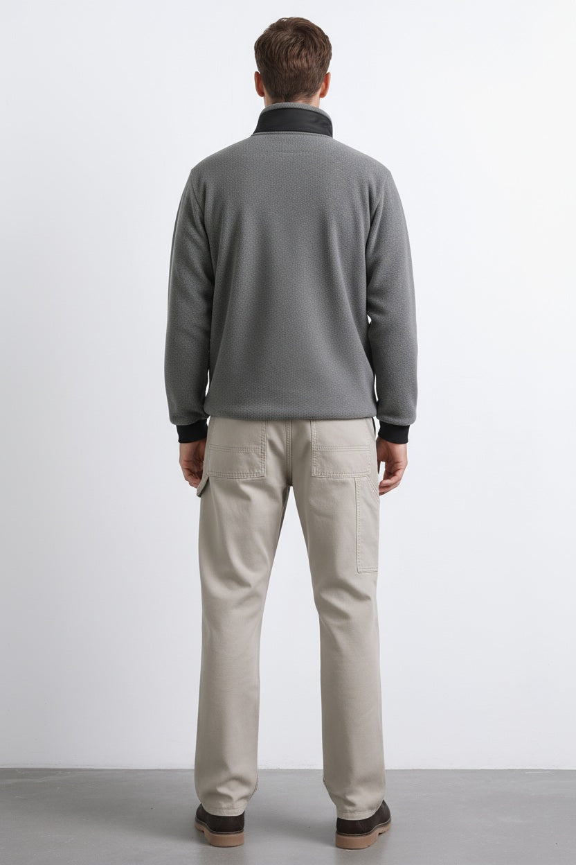 Octave Men Solid Mandrain Neck Sweatshirt