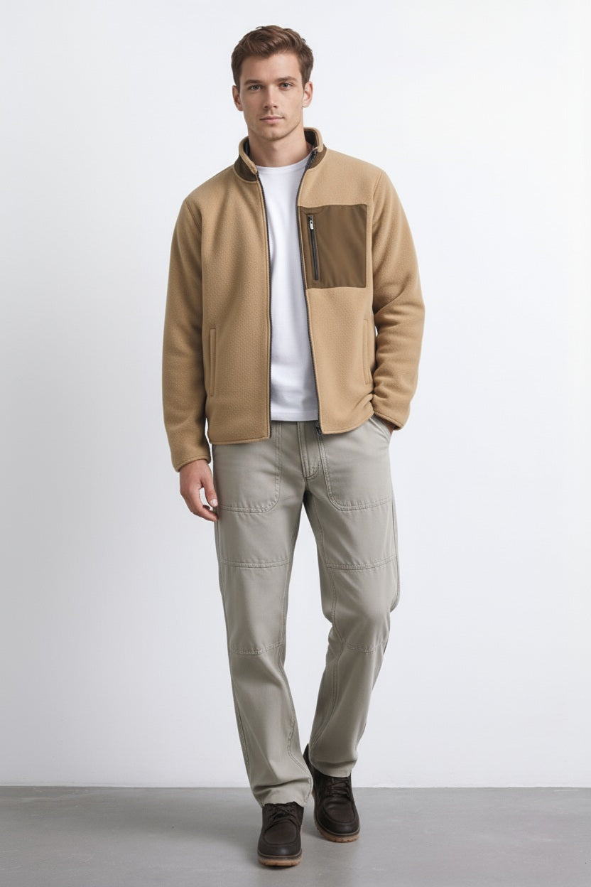 Octave Men Solid Mandrain Neck Sweatshirt