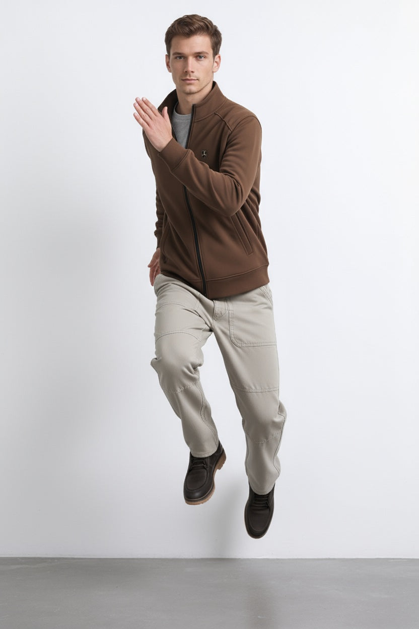 Octave Men Solid Mandrain Neck Sweatshirt