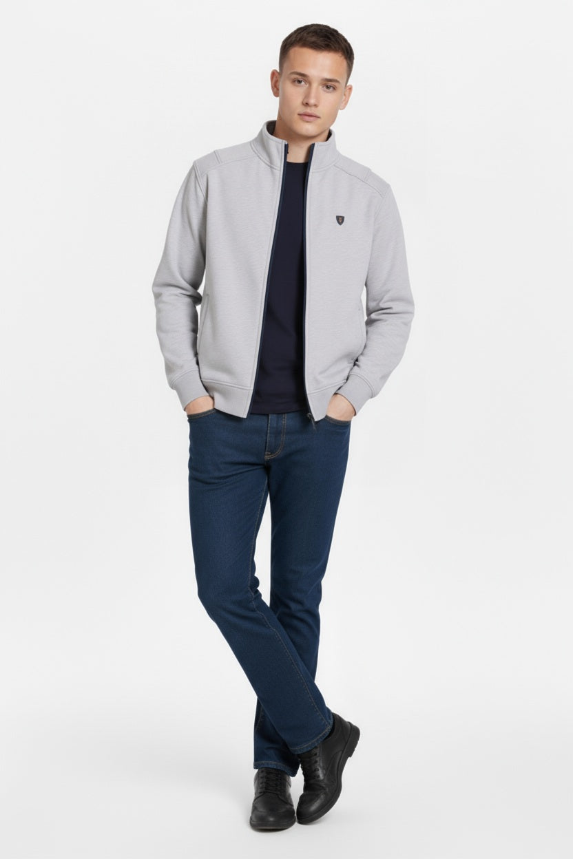 Octave Men Solid Mandrain Neck Sweatshirt