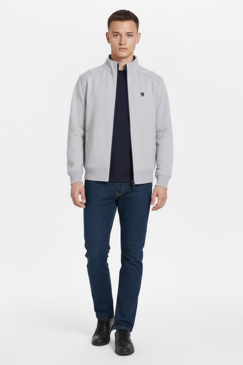 Octave Men Solid Mandrain Neck Sweatshirt