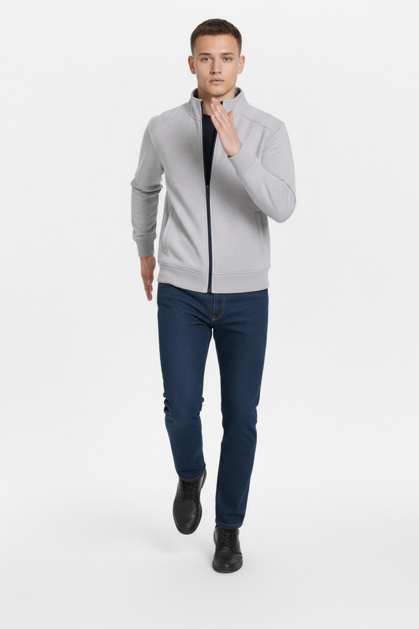 Octave Men Solid Mandrain Neck Sweatshirt