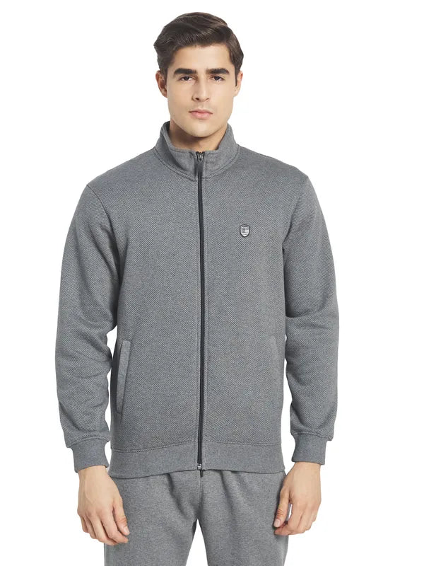 Octave Men Grey Solid Tracksuits