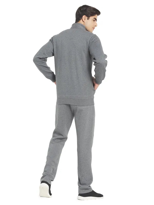 Octave Men Grey Solid Tracksuits