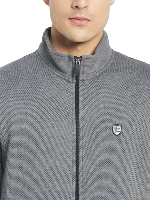 Octave Men Grey Solid Tracksuits