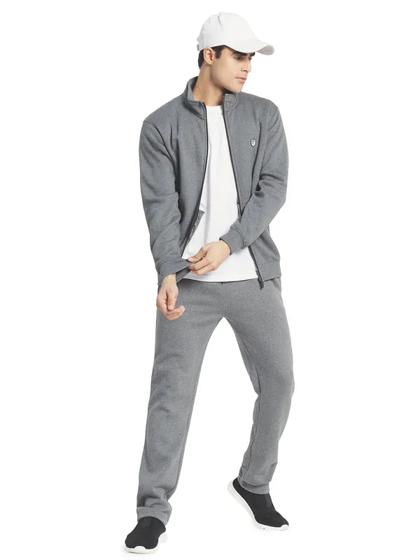 Octave Men Grey Solid Tracksuits