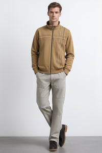 Octave Men Safari Solid Mandrain Neck Sweatshirt