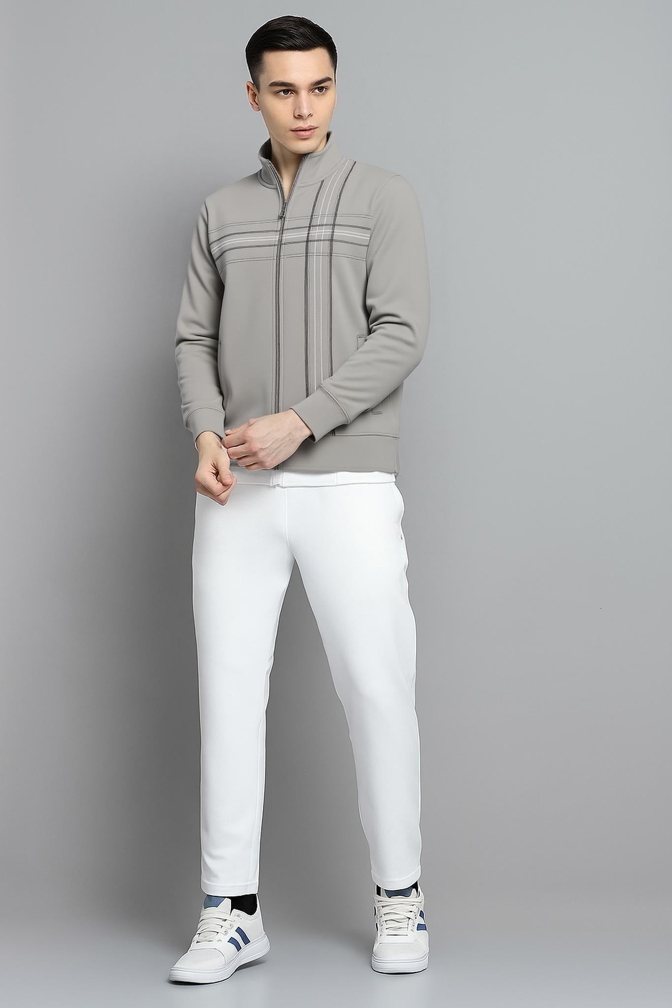 Octave Men Striped Sweatshirt