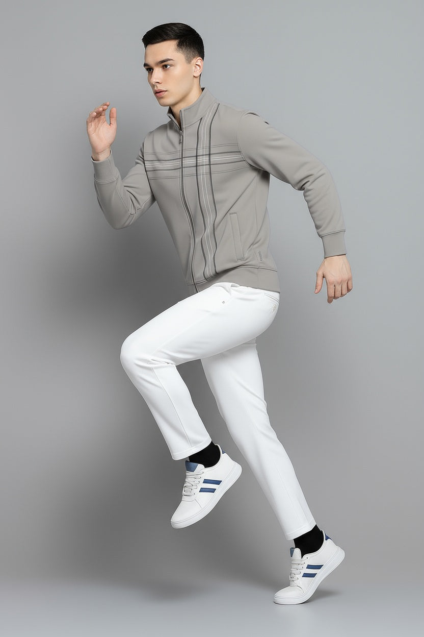 Octave Men Striped Sweatshirt