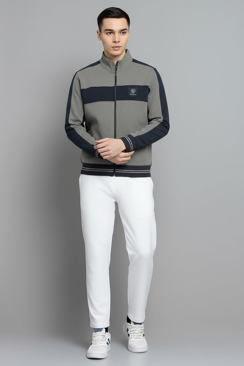 Octave Men Striped Sweatshirt-JS-10-UW25-HEATHER