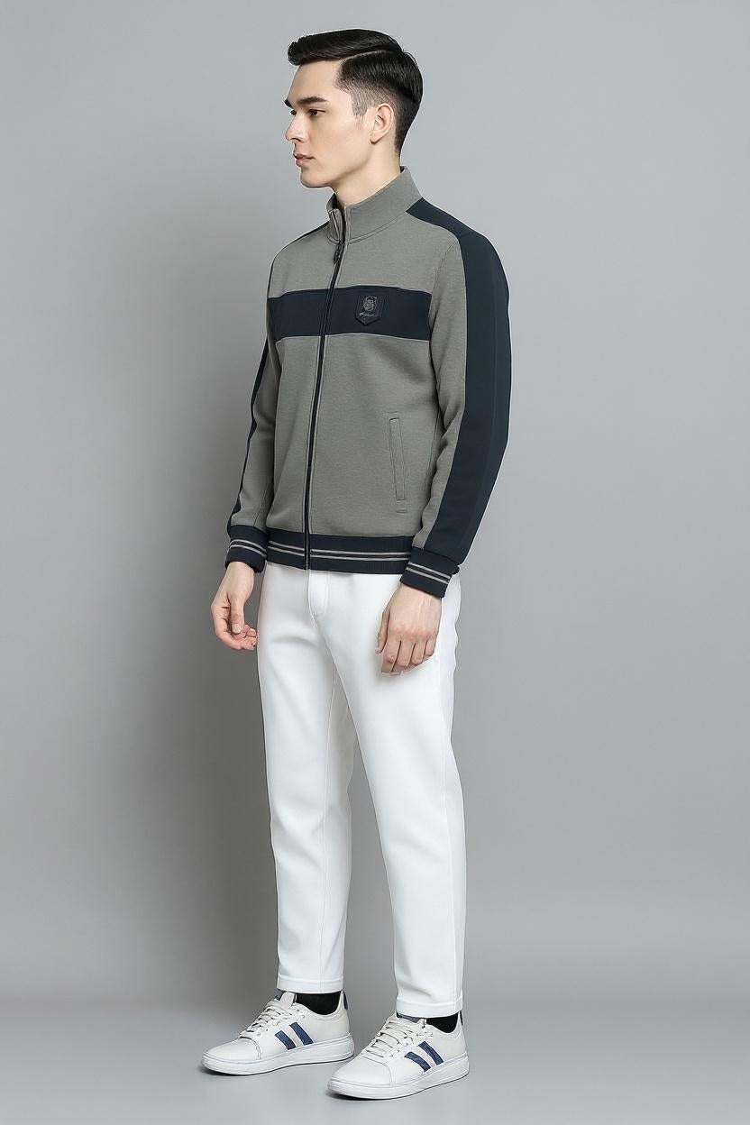 Octave Men Striped Sweatshirt-JS-10-UW25-HEATHER