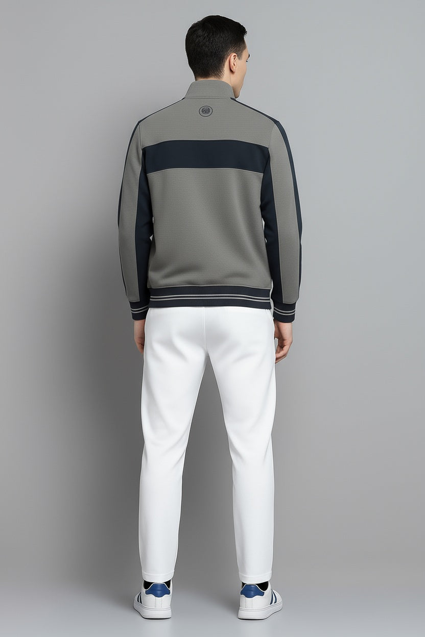 Octave Men Striped Sweatshirt-JS-10-UW25-HEATHER