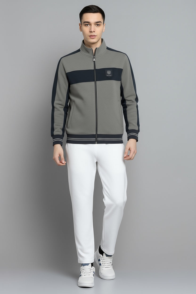 Octave Men Striped Sweatshirt-JS-10-UW25-HEATHER