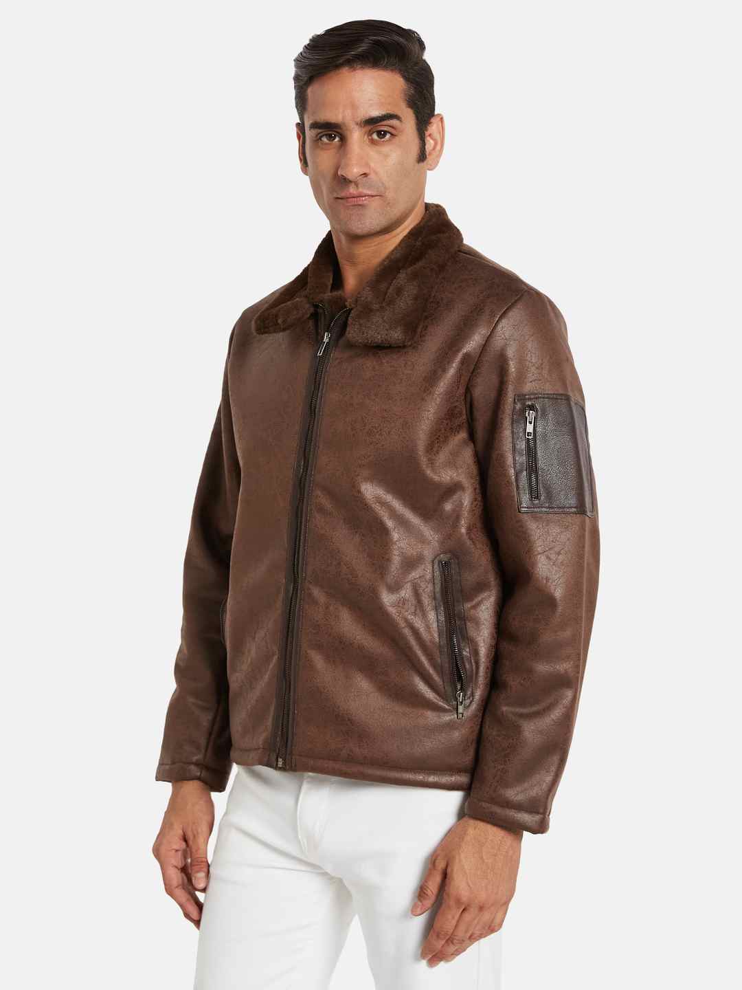 METTLE Men Suede Jacket