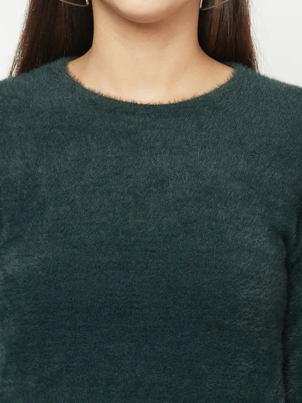 Women Mountain Green Sweaters