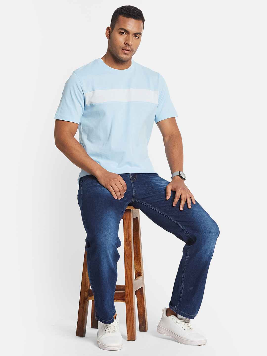 Octave Men Striped T-shirt