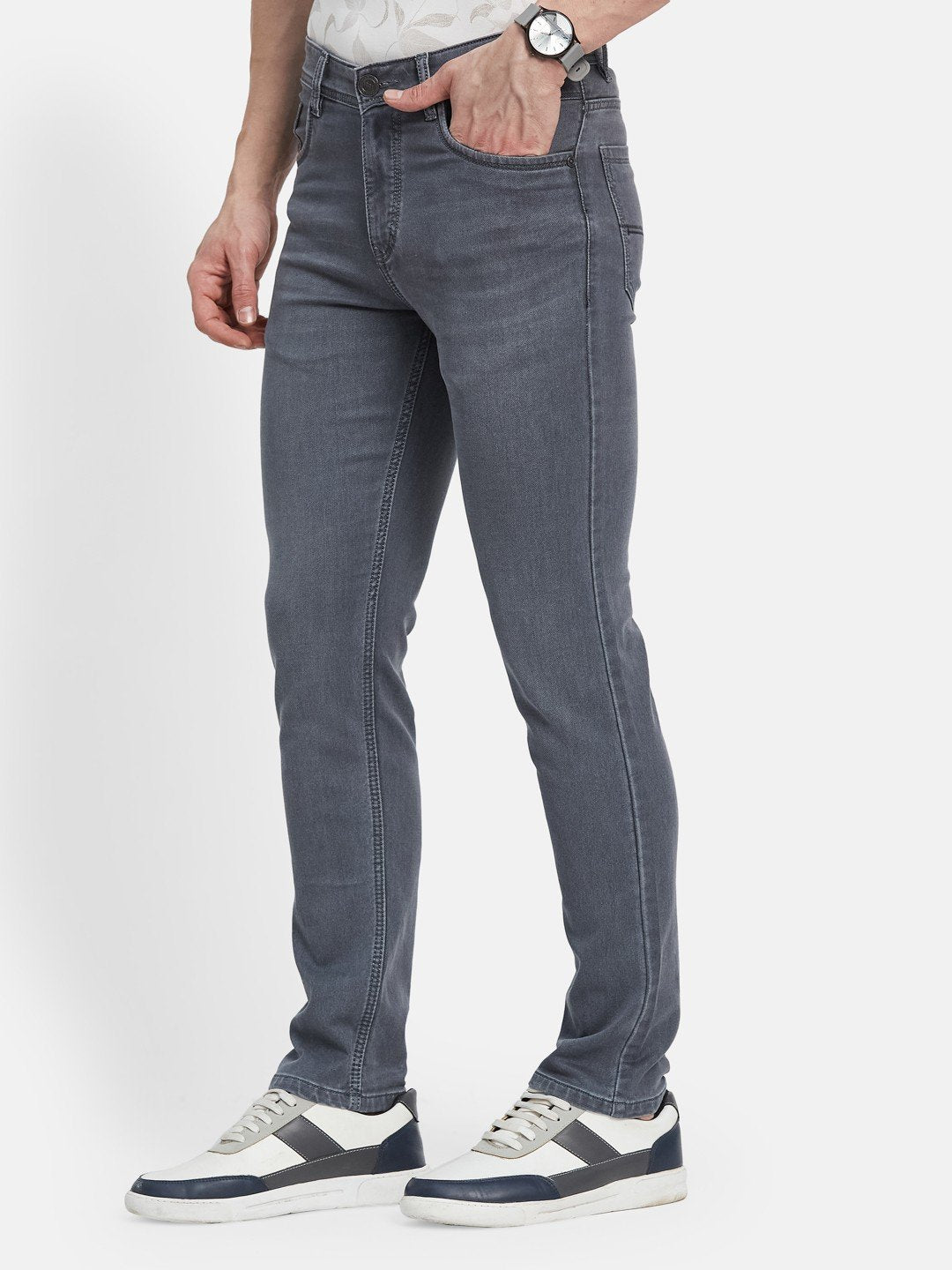 Octave Men Slim Fit Light Fade Stretchable Jeans