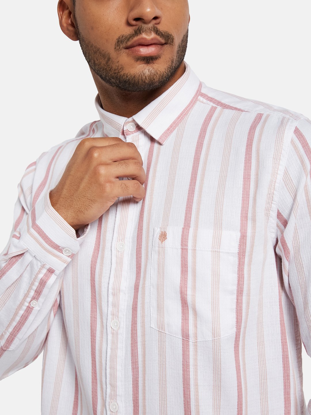 METTLE Men Multi Stripes Opaque Striped Casual Shirt