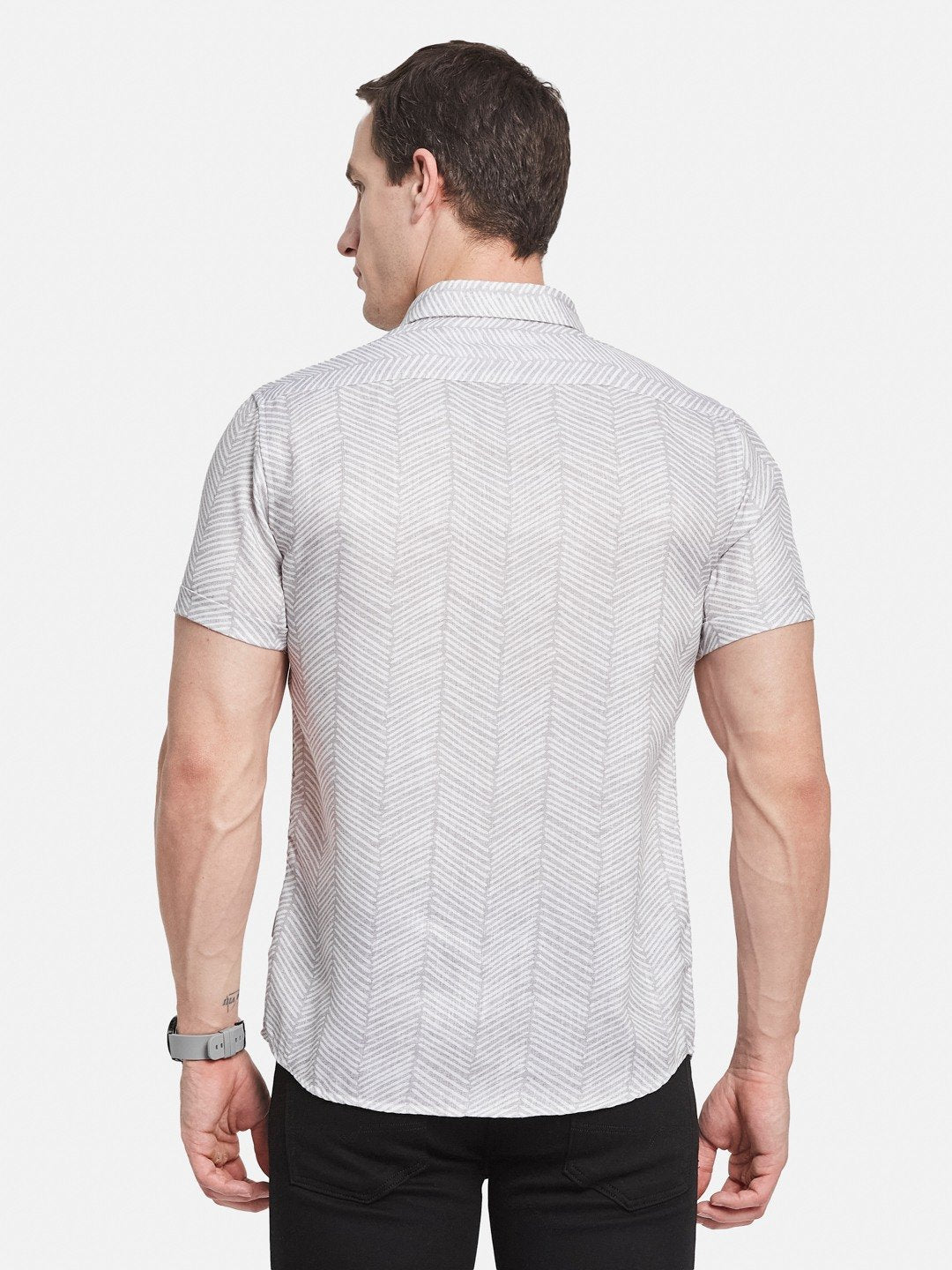 METTLE Men Opaque Printed Casual Shirt