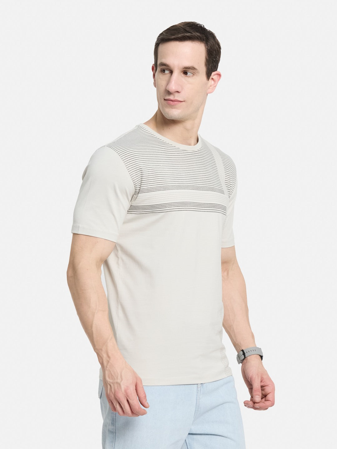 BODY CHECK PRINT  SINGLE JERSEY KNITLYCRA T-SHIRT