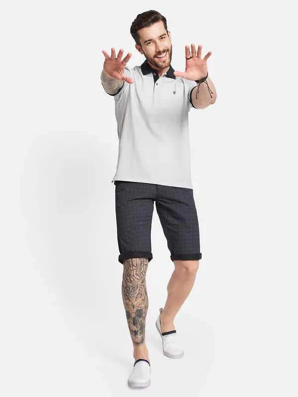 Octave Men Mid Rise Cotton Shorts