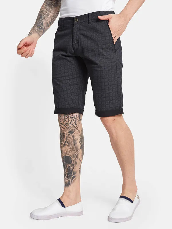 Octave Men Mid Rise Cotton Shorts