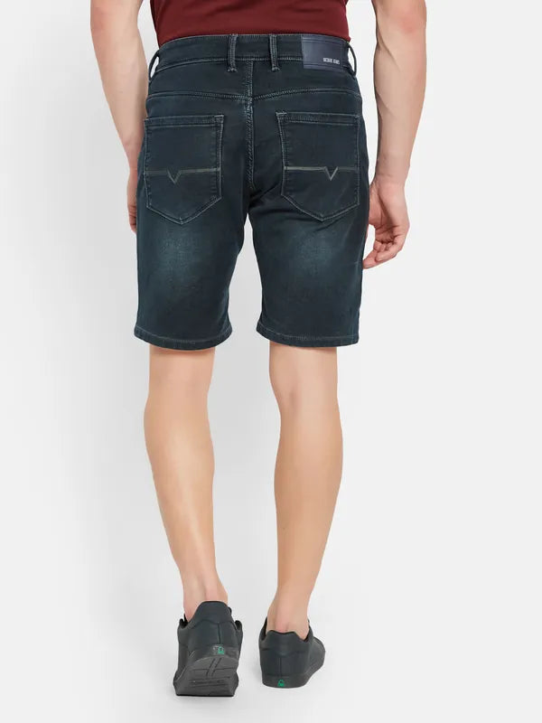 Octave Men Washed Cotton Denim Shorts